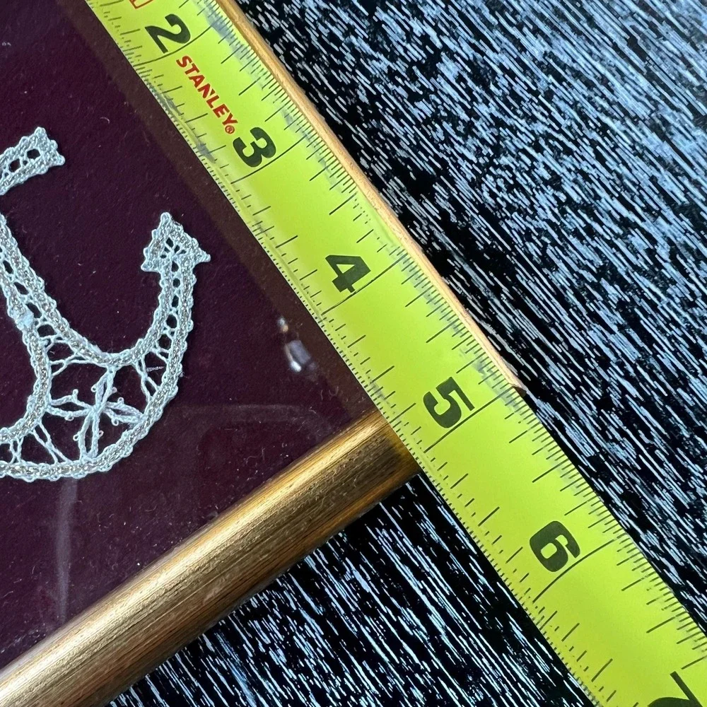 Handmade framed lace anchor - Picture 4 of 6